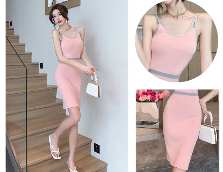 Package hip tight T-back knitted sexy dress for women