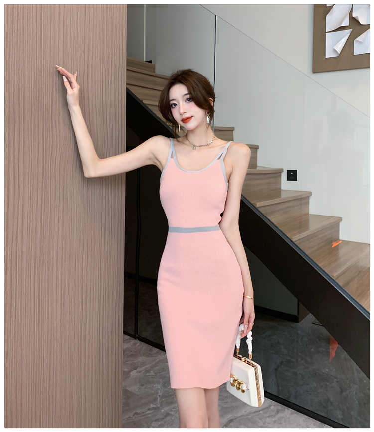 Package hip tight T-back knitted sexy dress for women