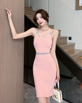 Package hip tight T-back knitted sexy dress for women