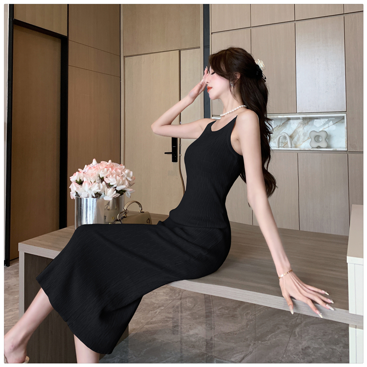 Package hip slim knitted vest sexy summer sling dress