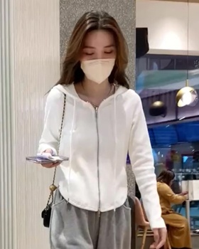 Spring and autumn small shirt zip cardigan for women