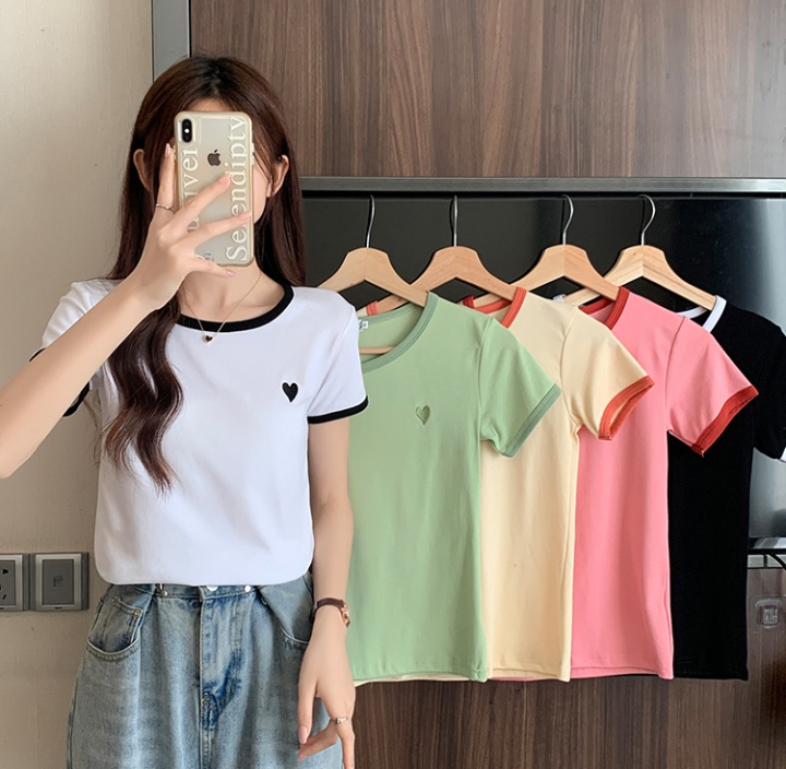 Mixed colors T-shirt unique tops for women