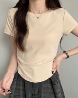 Summer round neck T-shirt short sleeve Korean style tops