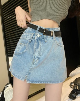 Pseudo-two summer short jeans asymmetry fashion skirt