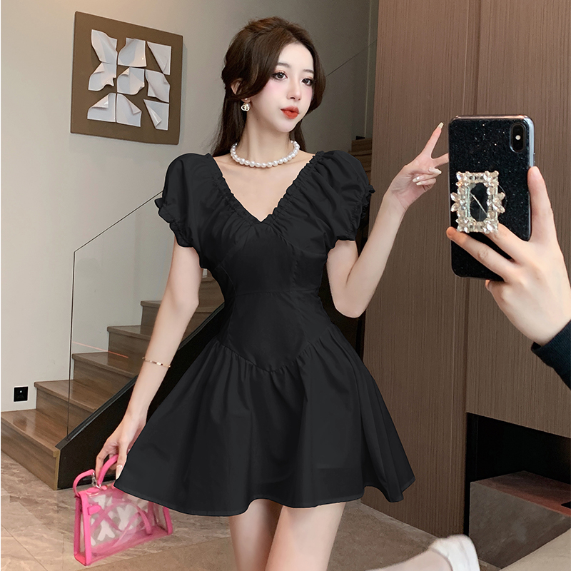 Slim lady dress France style lady dress for women