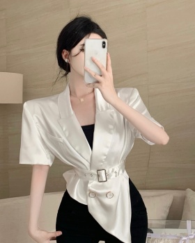 Korean style thin business suit irregular coat