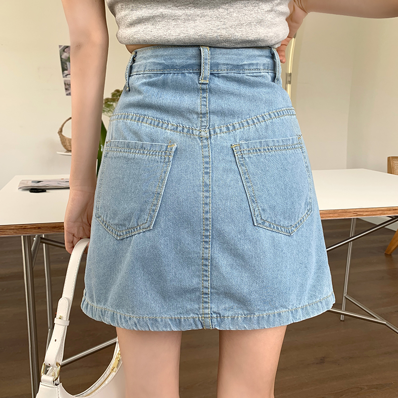 Slim split short skirt summer package hip skirt for women