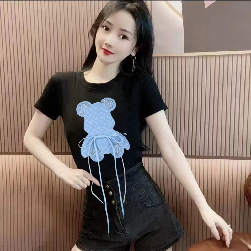 Korean style Casual T-shirt short sleeve tops for women