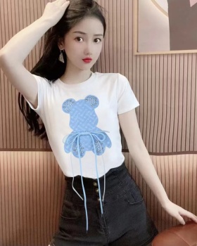 Korean style Casual T-shirt short sleeve tops for women