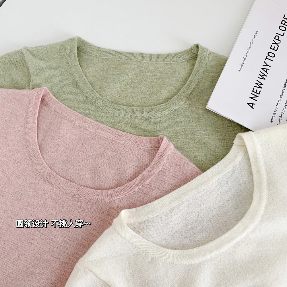 Cotton summer slim sweetheart colors T-shirt for women