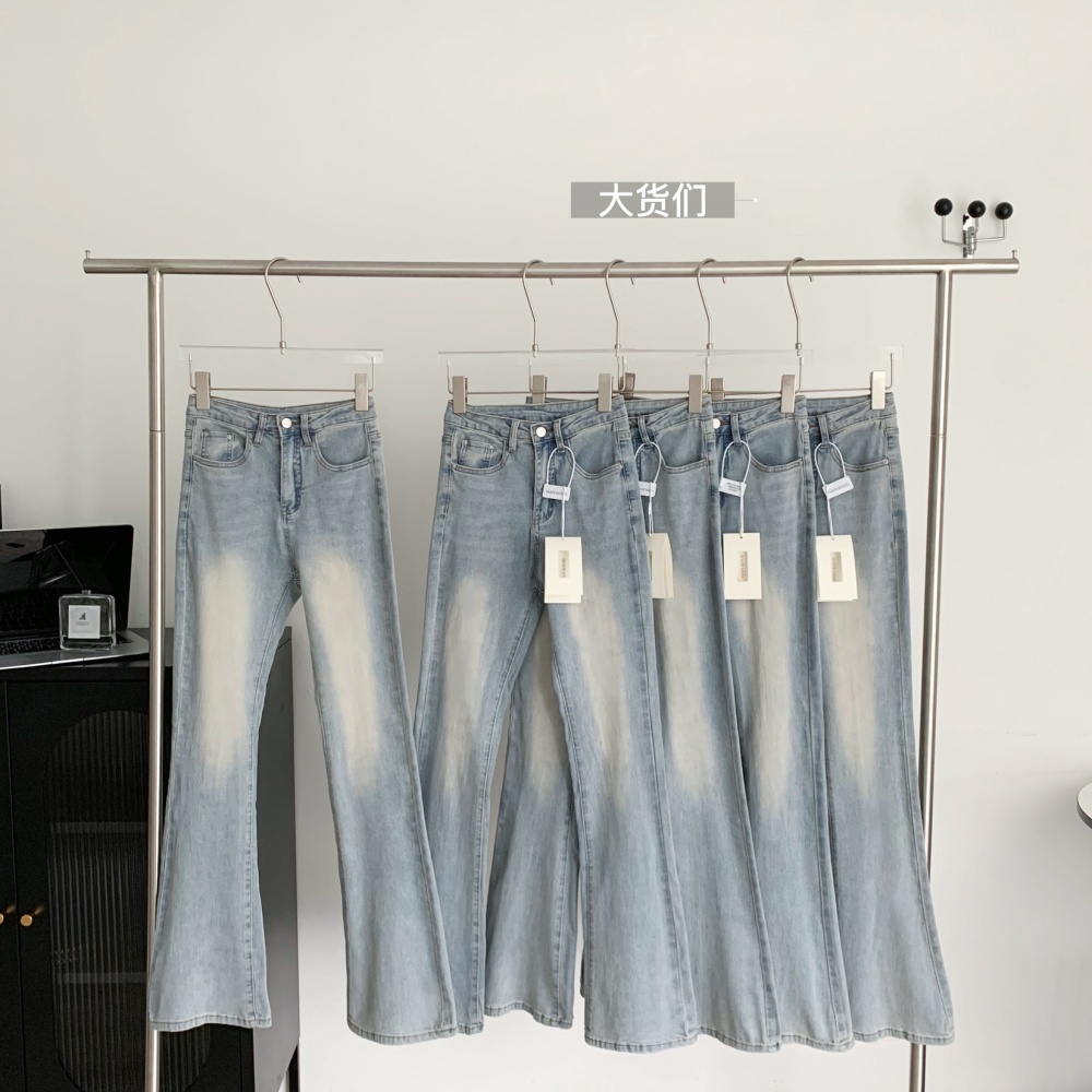 Micro speaker long pants slim jeans for women