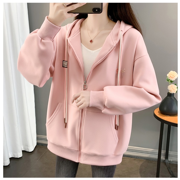 Hooded large yard cardigan all-match jacket for women