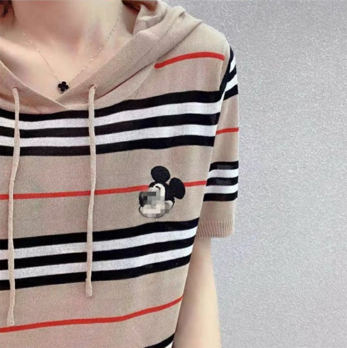 Summer short T-shirt hooded short sleeve tops for women