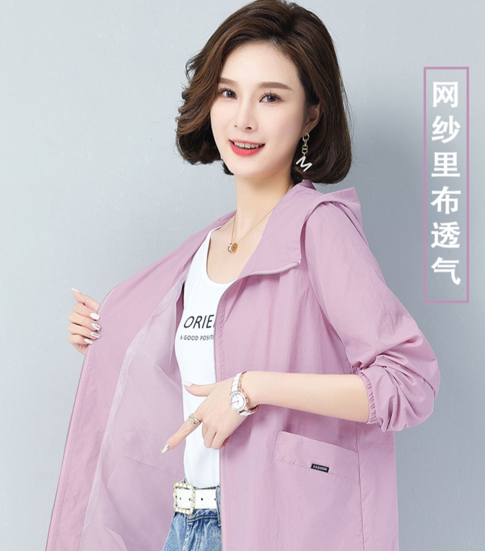 Large yard middle-aged coat all-match sun shirt for women
