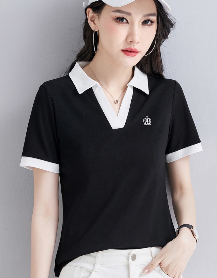 Summer short sleeve shirts short T-shirt for women