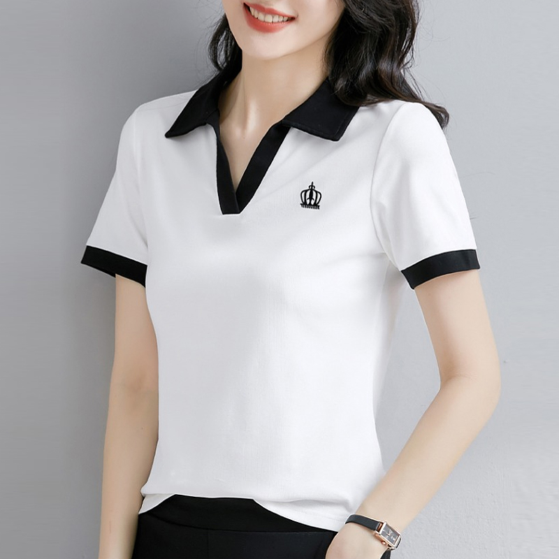 Summer short sleeve shirts short T-shirt for women