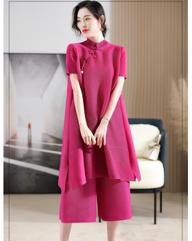 Chinese style cheongsam spring and autumn dress a set