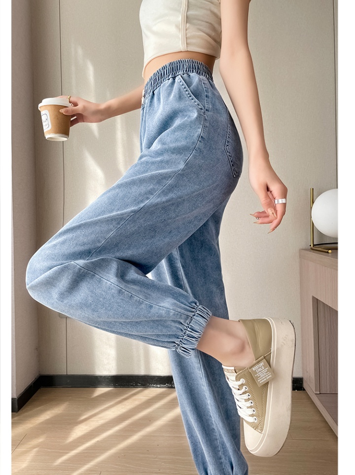 Slim loose harem pants conventional nine tenths jeans for women