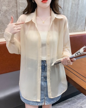 Gradient loose thin coat summer Korean style shirt