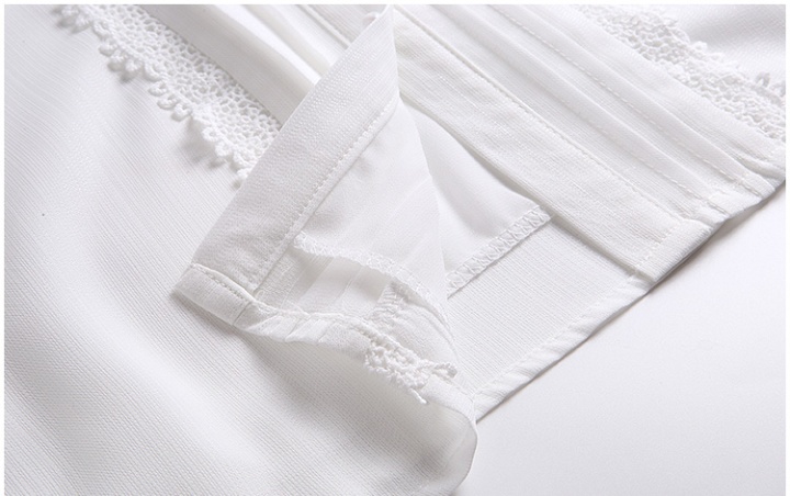 Ladies temperament chiffon shirt white unique tops