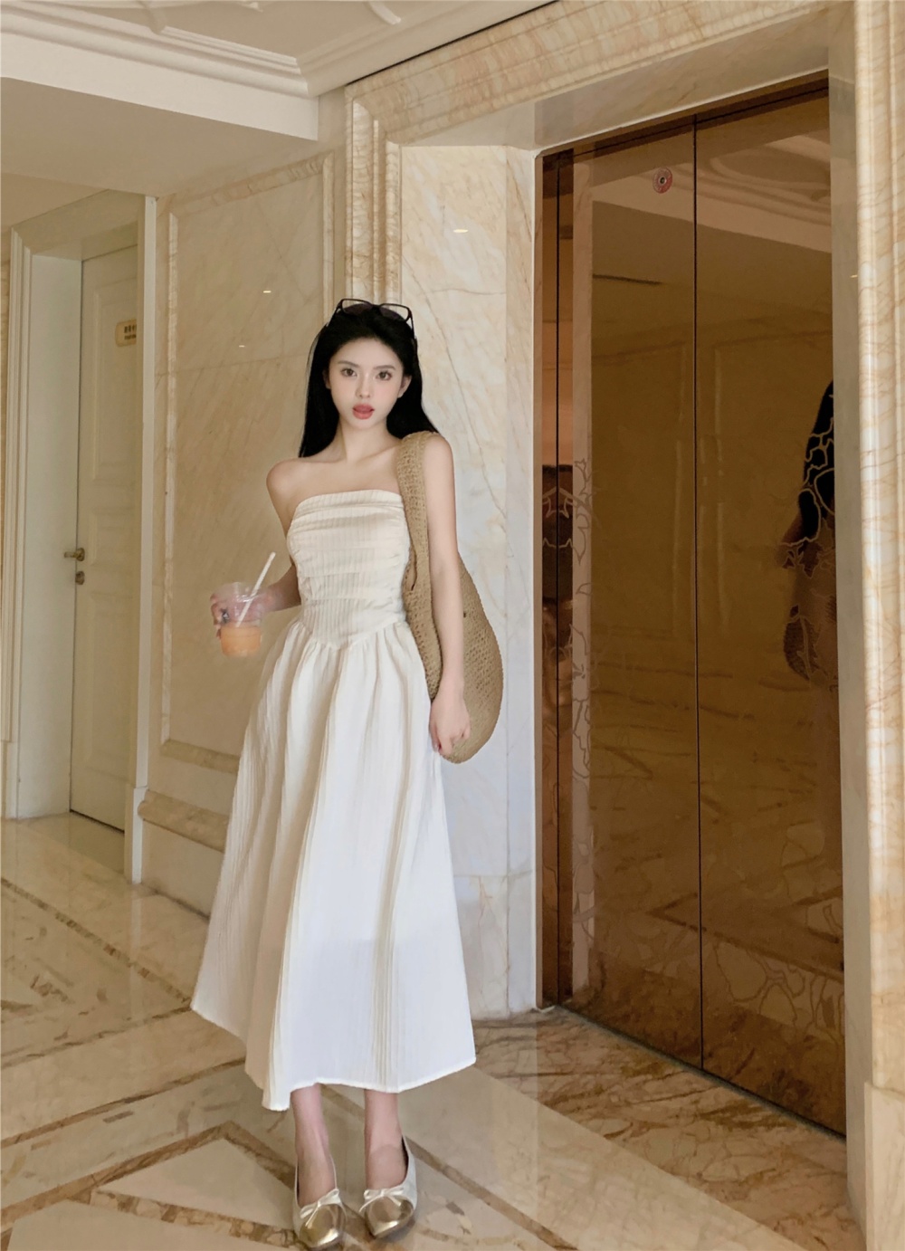 France style bottoming dress long long dress for women