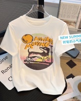 All-match navel tops slim summer T-shirt for women