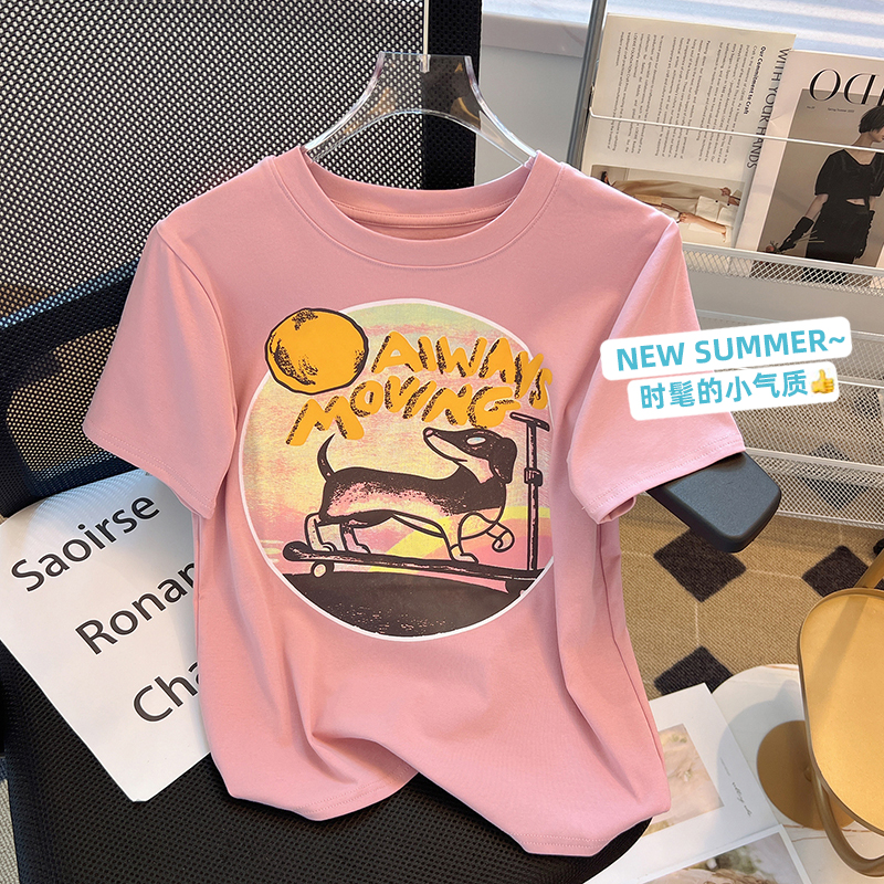 All-match navel tops slim summer T-shirt for women