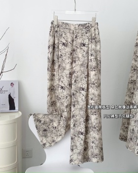 Summer casual pants lazy wide leg pants for women