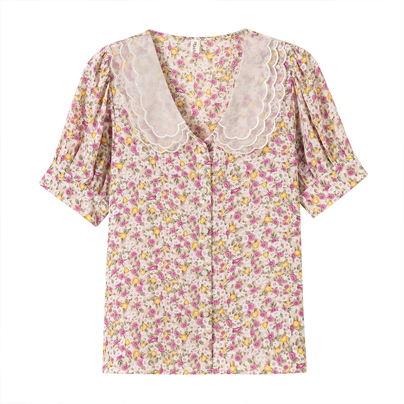 Summer refreshing shirt loose all-match tops for women