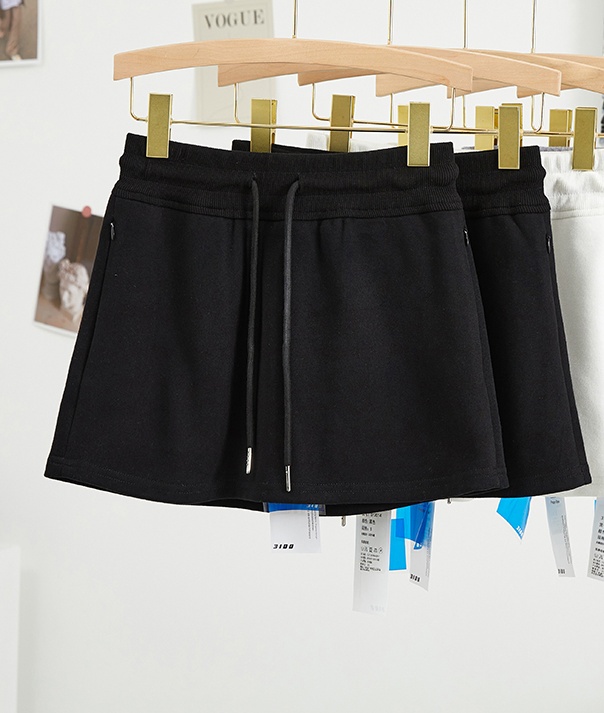 High waist short skirt black culottes for women