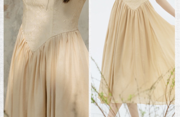Pullover summer big skirt ballet lotus leaf collar dress