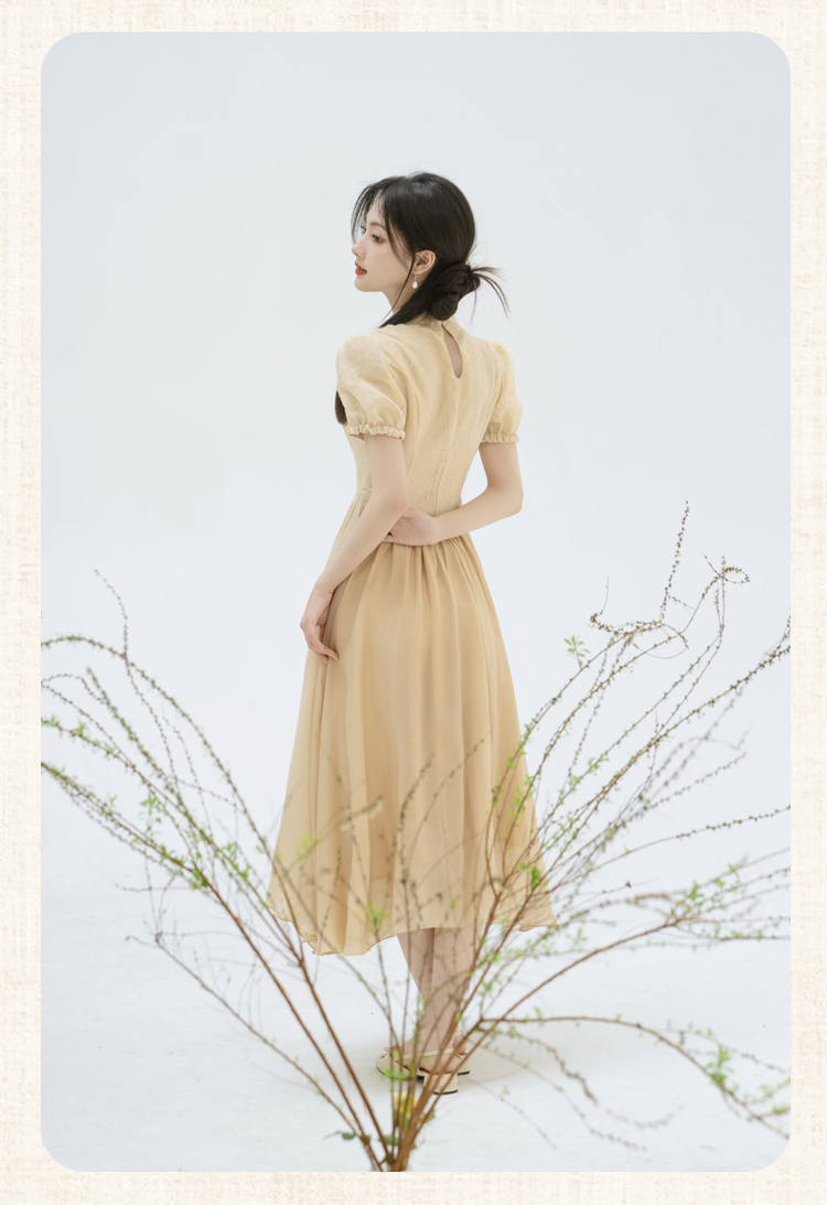 Pullover summer big skirt ballet lotus leaf collar dress