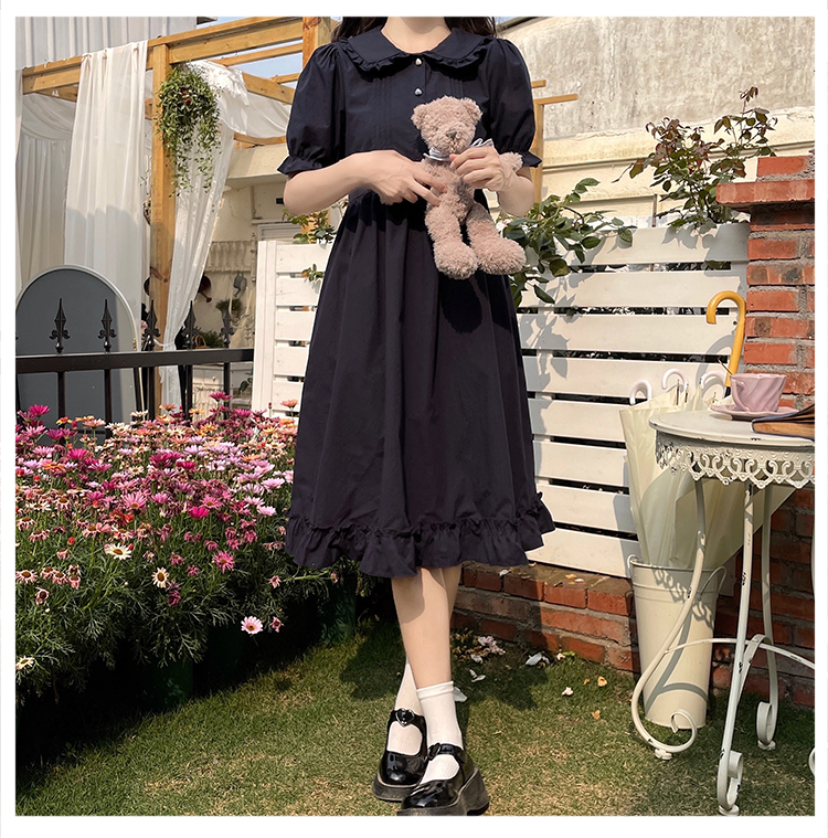 Japanese style maiden lady lovely doll collar dress