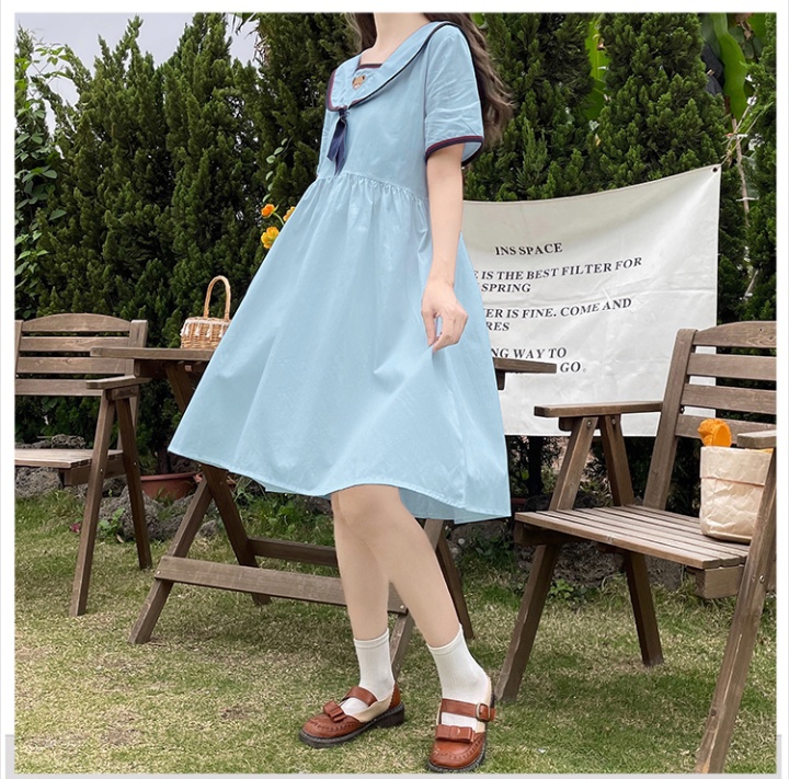 Japanese style doll collar sweet summer college style dress
