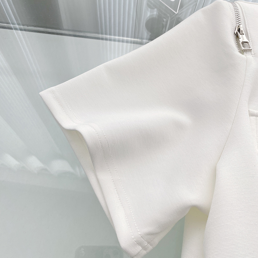 Half zip T-shirt short sleeve dress for women