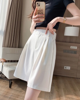 Thin casual pants ice silk five pants for women