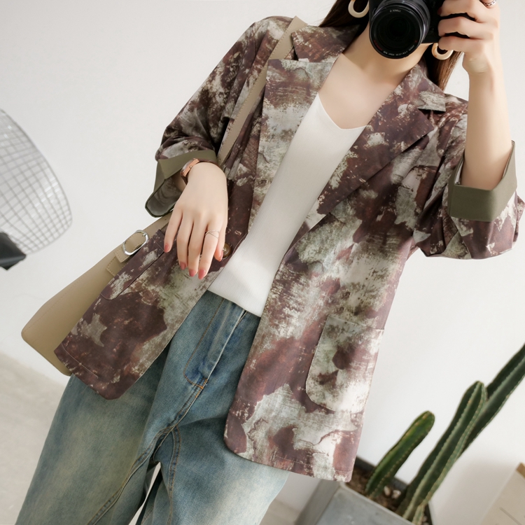 Casual coat printing business suit for women