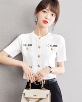 Summer small shirt letters cardigan for women