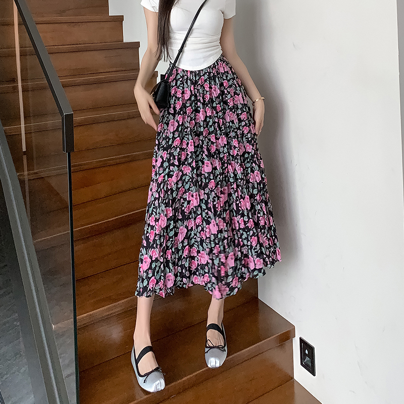 Summer floral skirt France style short skirt for women