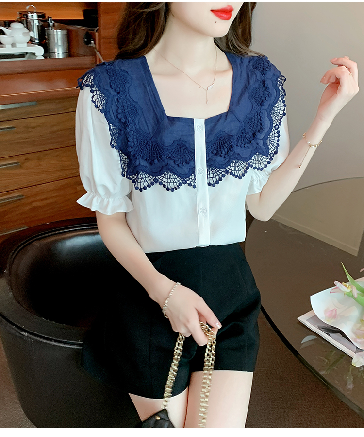 Splice shirt Western style small shirt for women