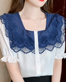 Splice shirt Western style small shirt for women