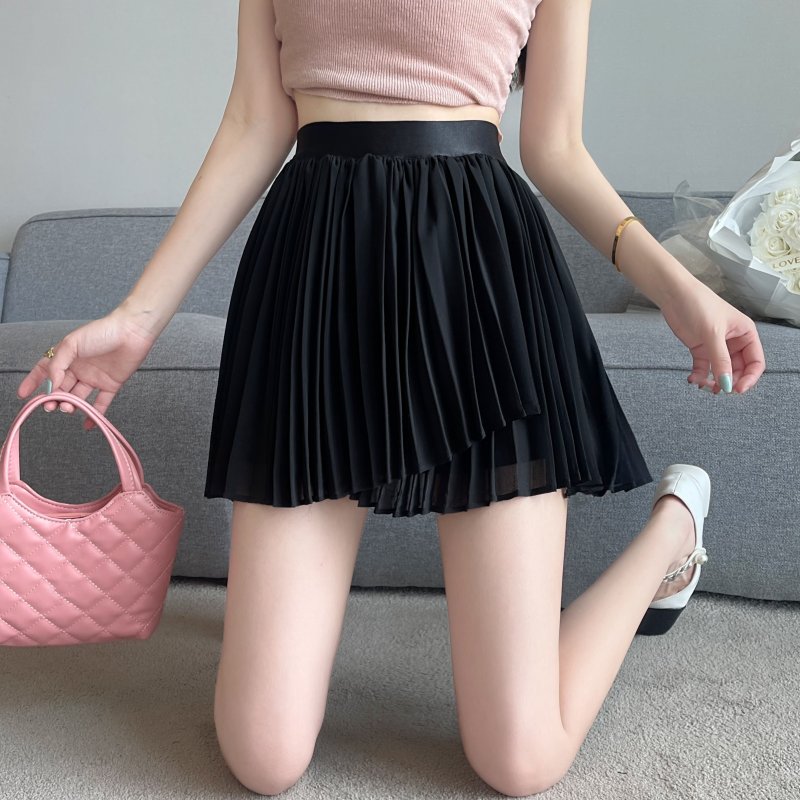 Chiffon skirt high waist short skirt for women
