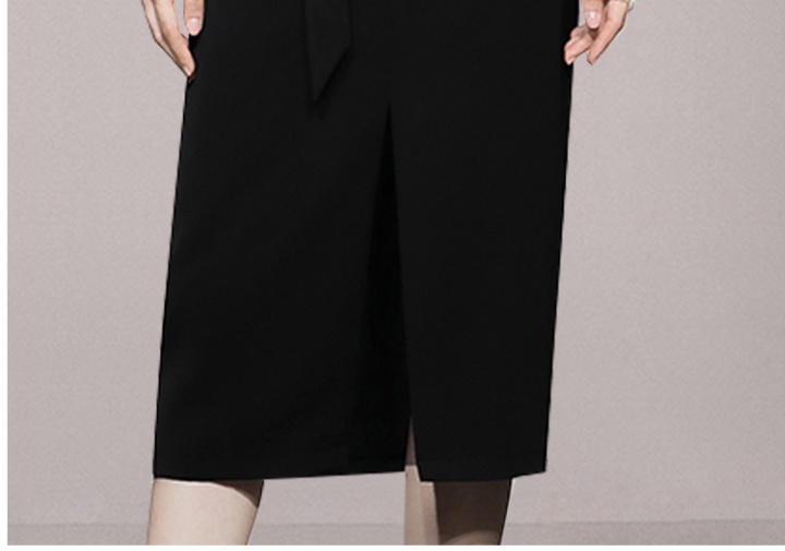 Splice split skirt summer short sleeve business suit a set