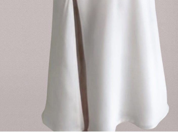 Temperament white France style vest split sling summer dress