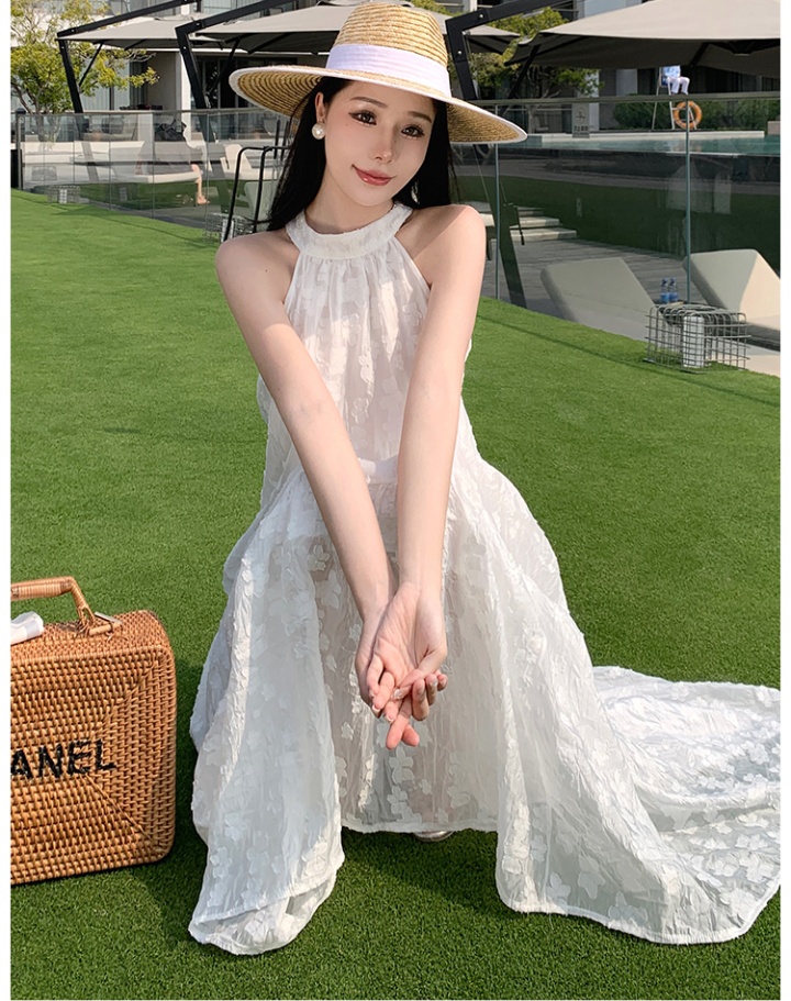 France style sleeveless dress summer long dress
