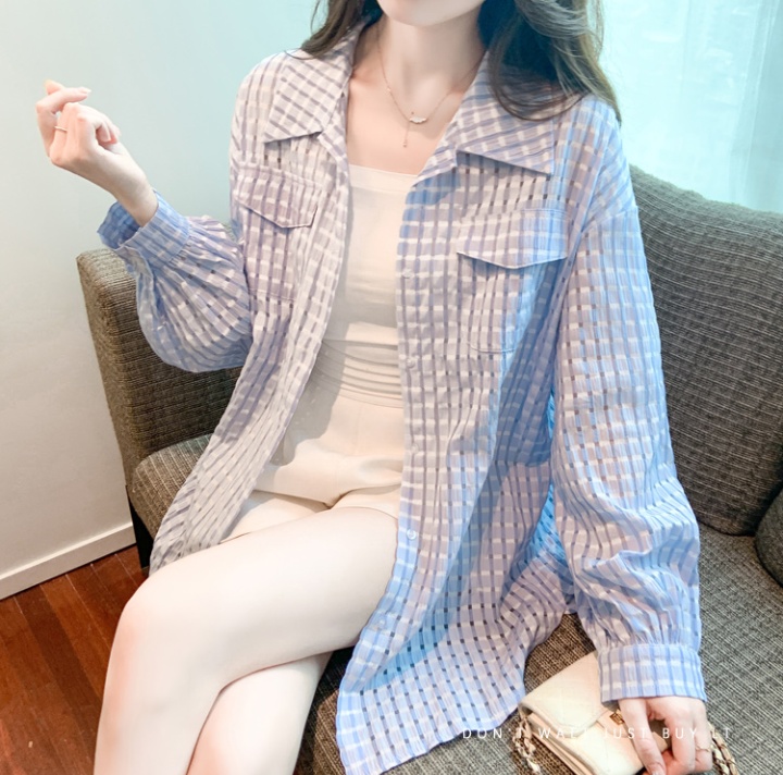 Korean style Western style shirt loose sun shirt for women