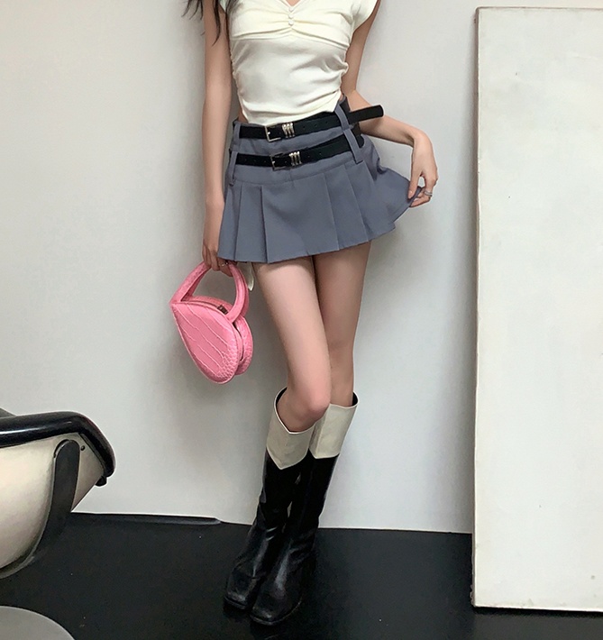 Spicegirl Casual short skirt low-waist pleated skirt