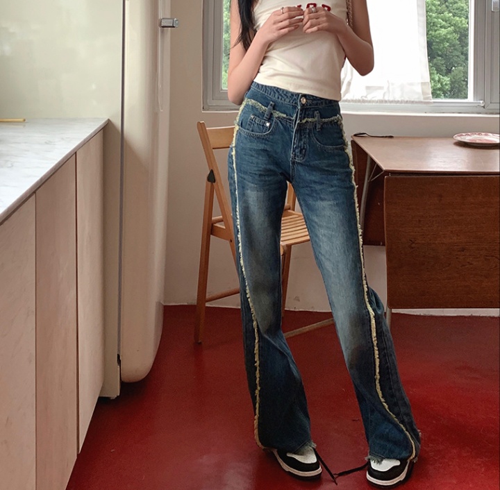 Micro speaker retro jeans spring and summer pants for women