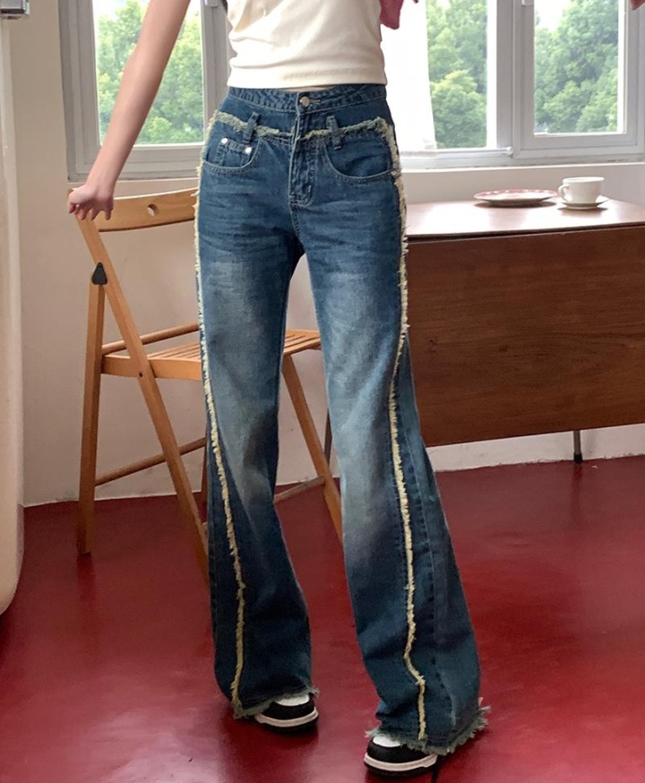 Micro speaker retro jeans spring and summer pants for women