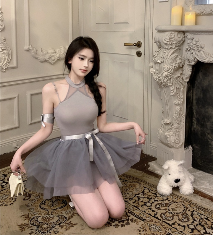 Strapless puff skirt all-match short skirt for women